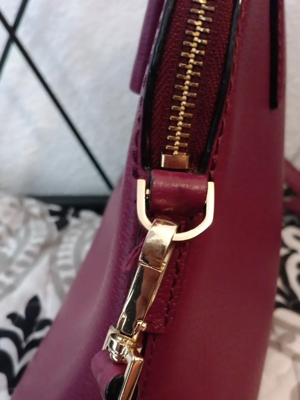 kate spade Preloved burgundy bow satchel